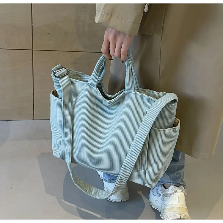 Korean Style Corduroy Shoulder Bag for Commute — feature 30