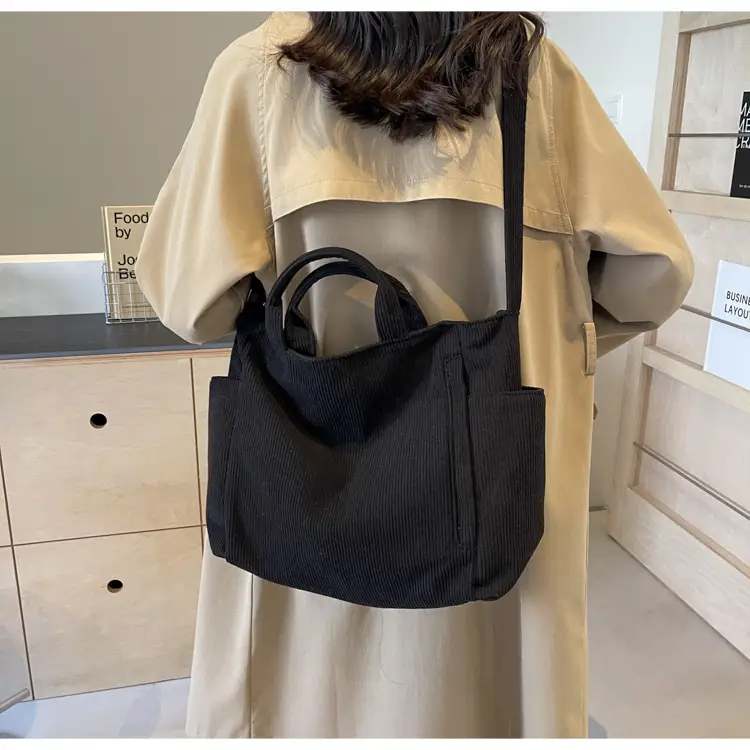 Korean Style Corduroy Shoulder Bag for Commute — feature 33