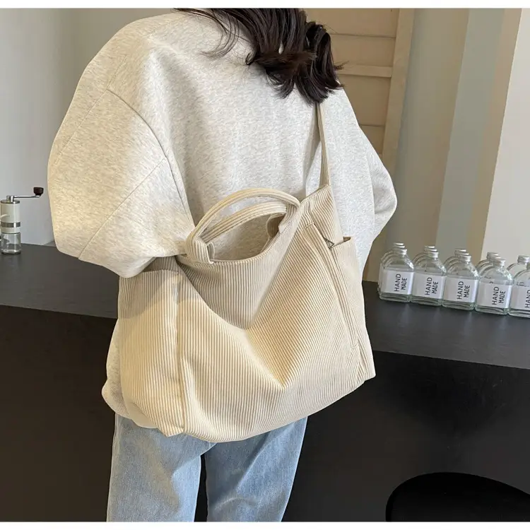 Korean Style Corduroy Shoulder Bag for Commute — feature 40