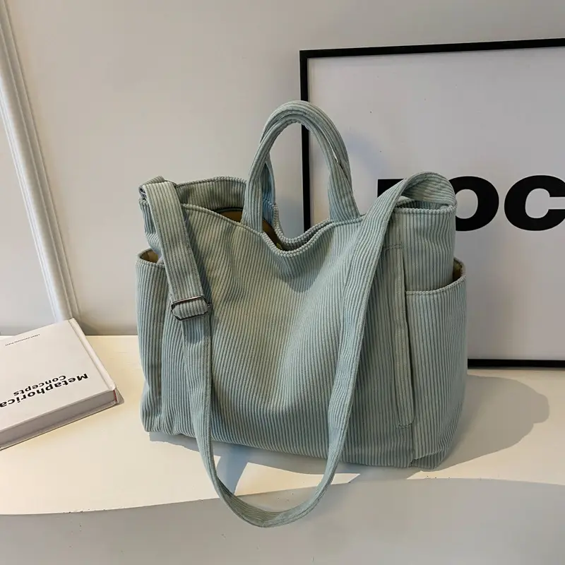 Korean Style Corduroy Shoulder Bag for Commute - Image 3