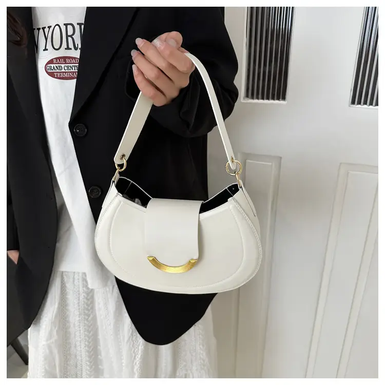 White Korean Style Underarm Bag for Women — feature 49