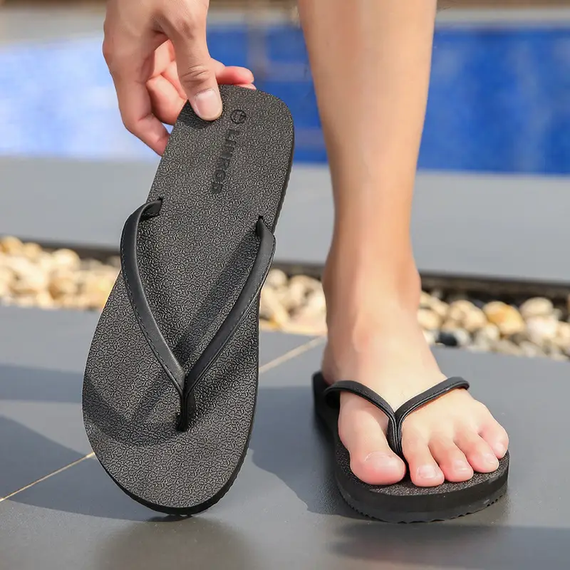 Cross-border flip-flops men's beach slippers men's summer non-slip outer wear flip-flop in stock wholesale Flip-flops