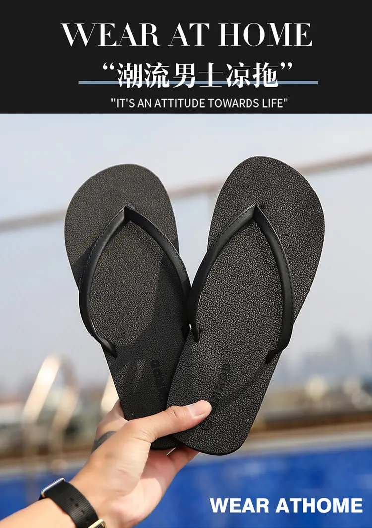 Cross-border flip-flops men's beach slippers men's summer non-slip outer wear flip-flop in stock wholesale Flip-flops — feature 1