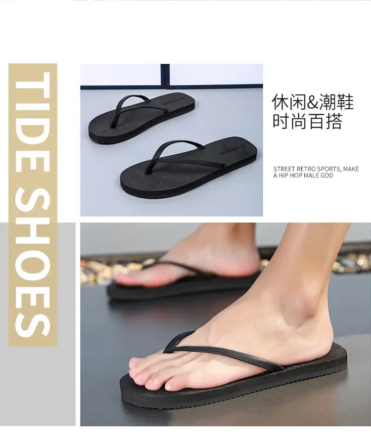 Cross-border flip-flops men's beach slippers men's summer non-slip outer wear flip-flop in stock wholesale Flip-flops — feature 2