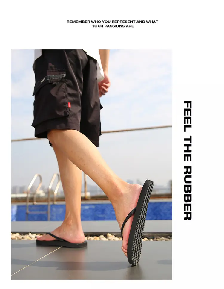 Cross-border flip-flops men's beach slippers men's summer non-slip outer wear flip-flop in stock wholesale Flip-flops — feature 9