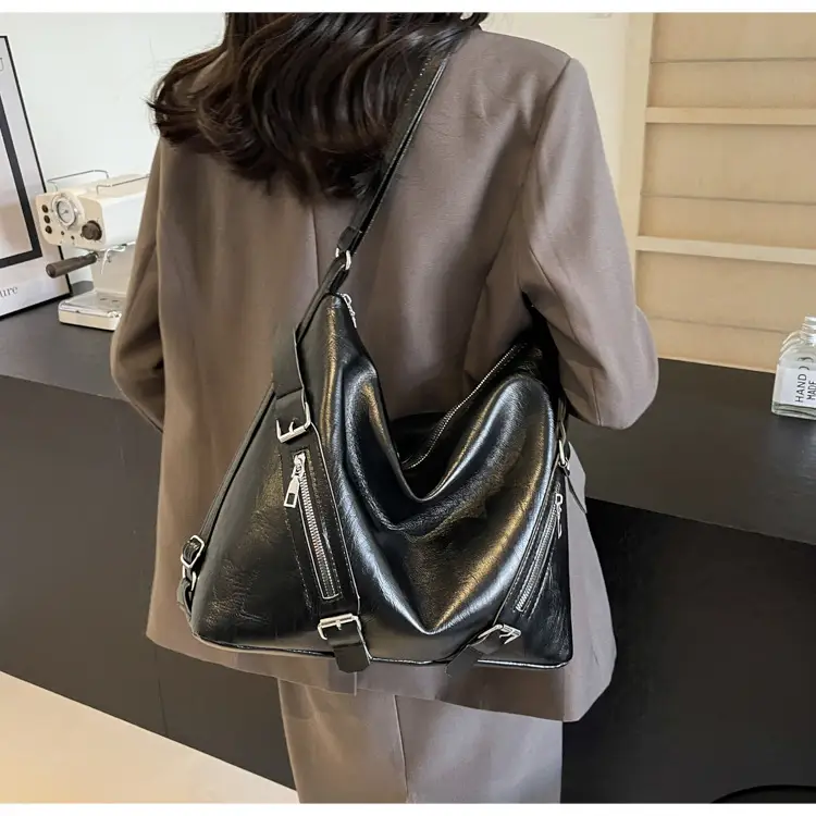 Women Retro Solid Color Shoulder Crossbody Tote Bag 2024 — feature 13