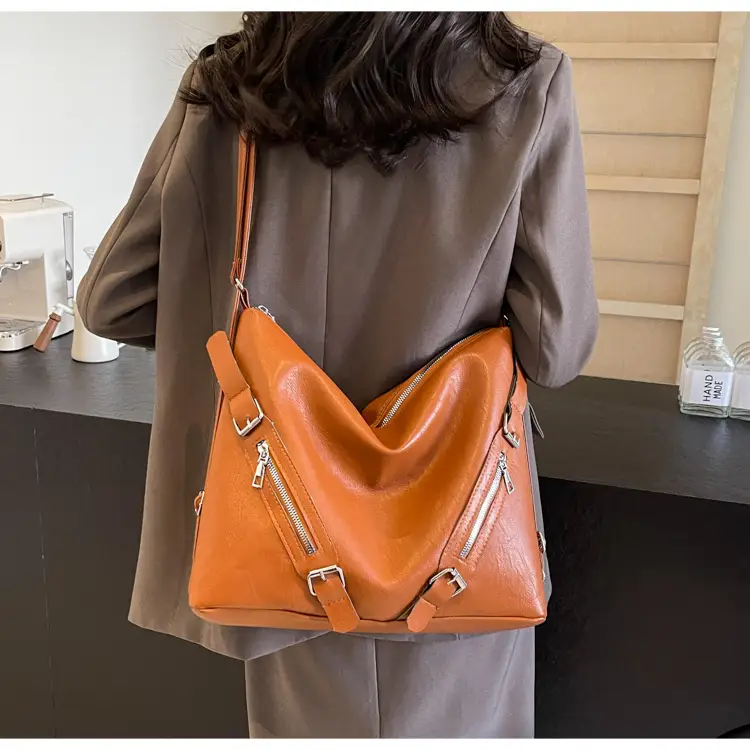 Women Retro Solid Color Shoulder Crossbody Tote Bag 2024 — feature 16
