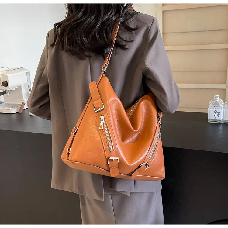 Women Retro Solid Color Shoulder Crossbody Tote Bag 2024 — feature 18