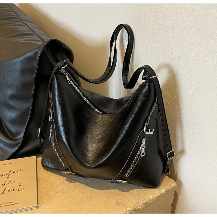 Women Retro Solid Color Shoulder Crossbody Tote Bag 2024 — feature 19