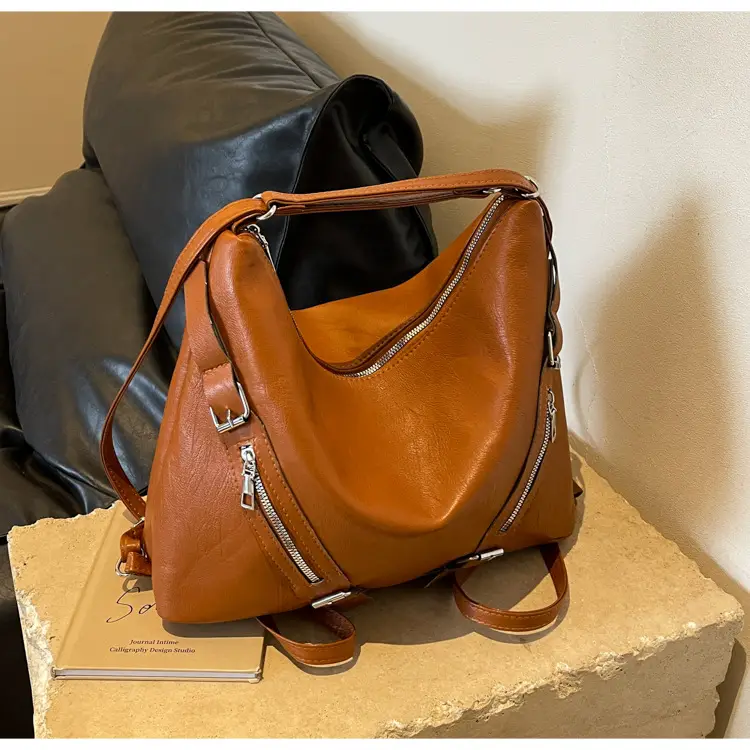 Women Retro Solid Color Shoulder Crossbody Tote Bag 2024 — feature 20