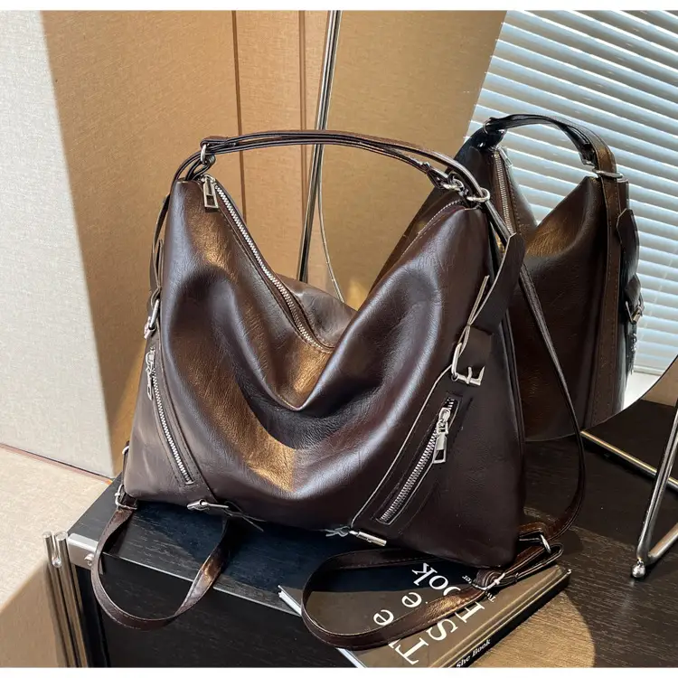 Women Retro Solid Color Shoulder Crossbody Tote Bag 2024 — feature 21
