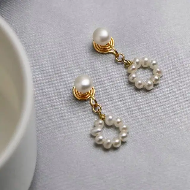 Natural Freshwater Pearl Earrings for Women