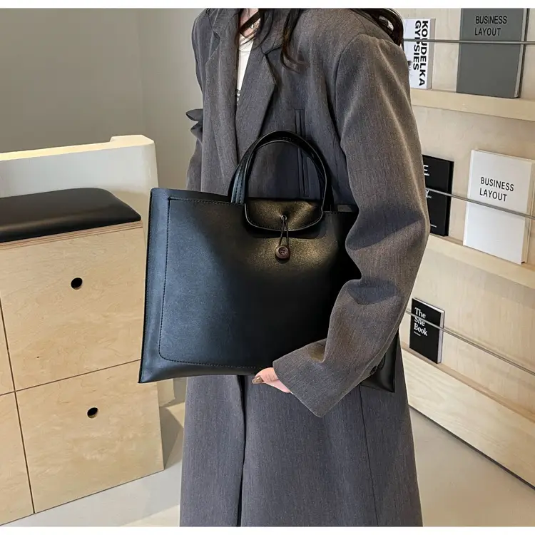 Meilade Women's 2-Piece Tan Leather Tote Bag Set — feature 18