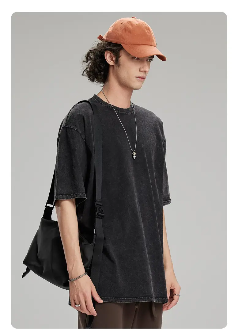 Men's Brown Retro Snowflake Cotton T-Shirt — feature 14
