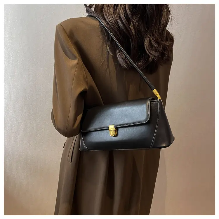 Women French Stick Bag Brown Leather Large Capacity 2022 — feature 19