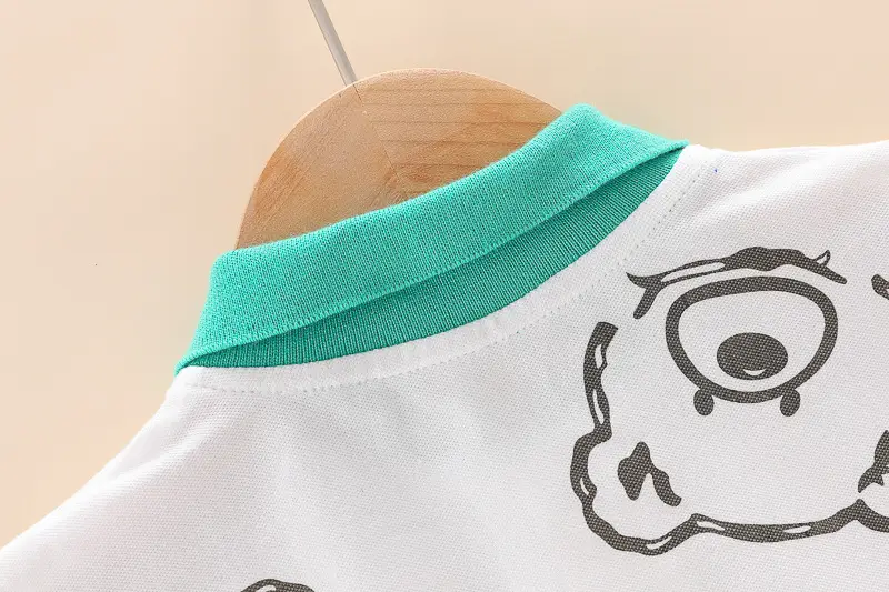 Blue Printed Boys 2Pc Summer T-Shirt Shorts Set — feature 15