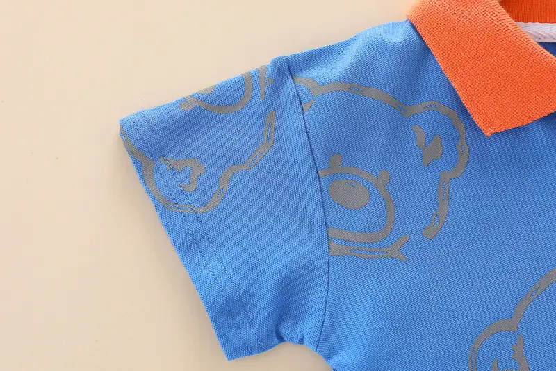 Blue Printed Boys 2Pc Summer T-Shirt Shorts Set — feature 19