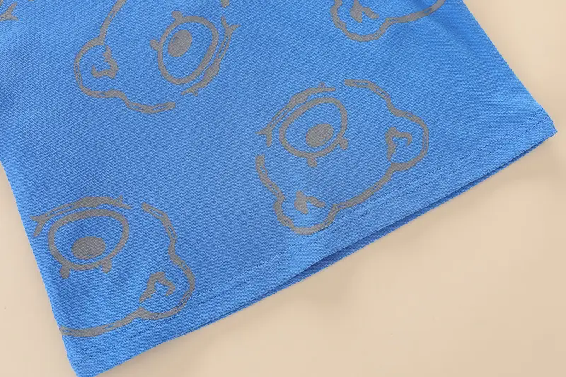 Blue Printed Boys 2Pc Summer T-Shirt Shorts Set — feature 20