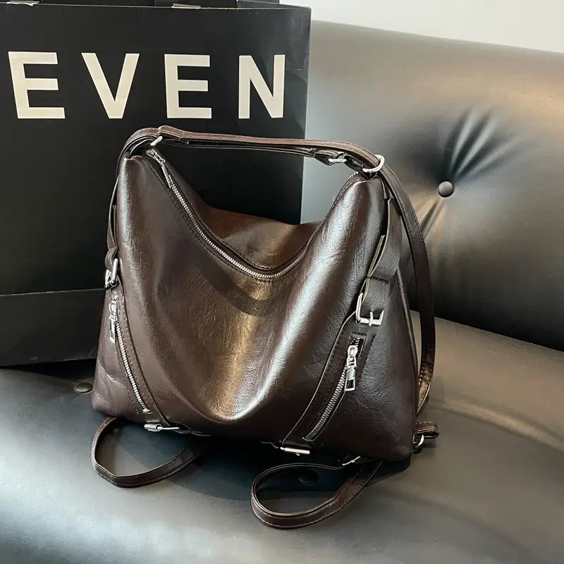 Black Large Capacity Shoulder Bag for Women 2024