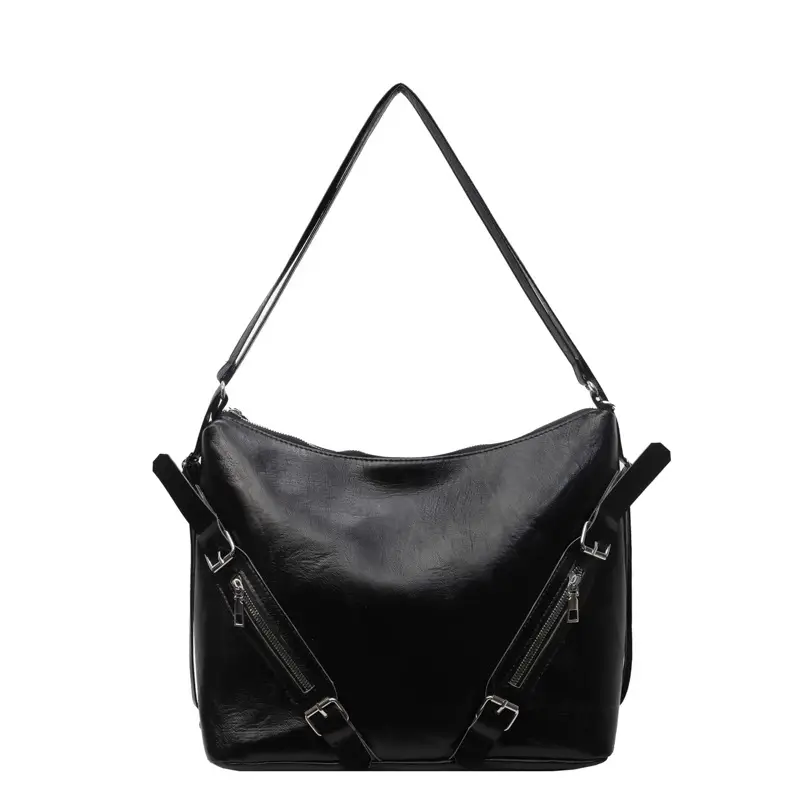 Black Large Capacity Shoulder Bag for Women 2024
