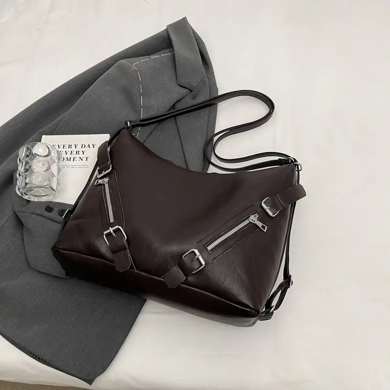 Black Large Capacity Shoulder Bag for Women 2024