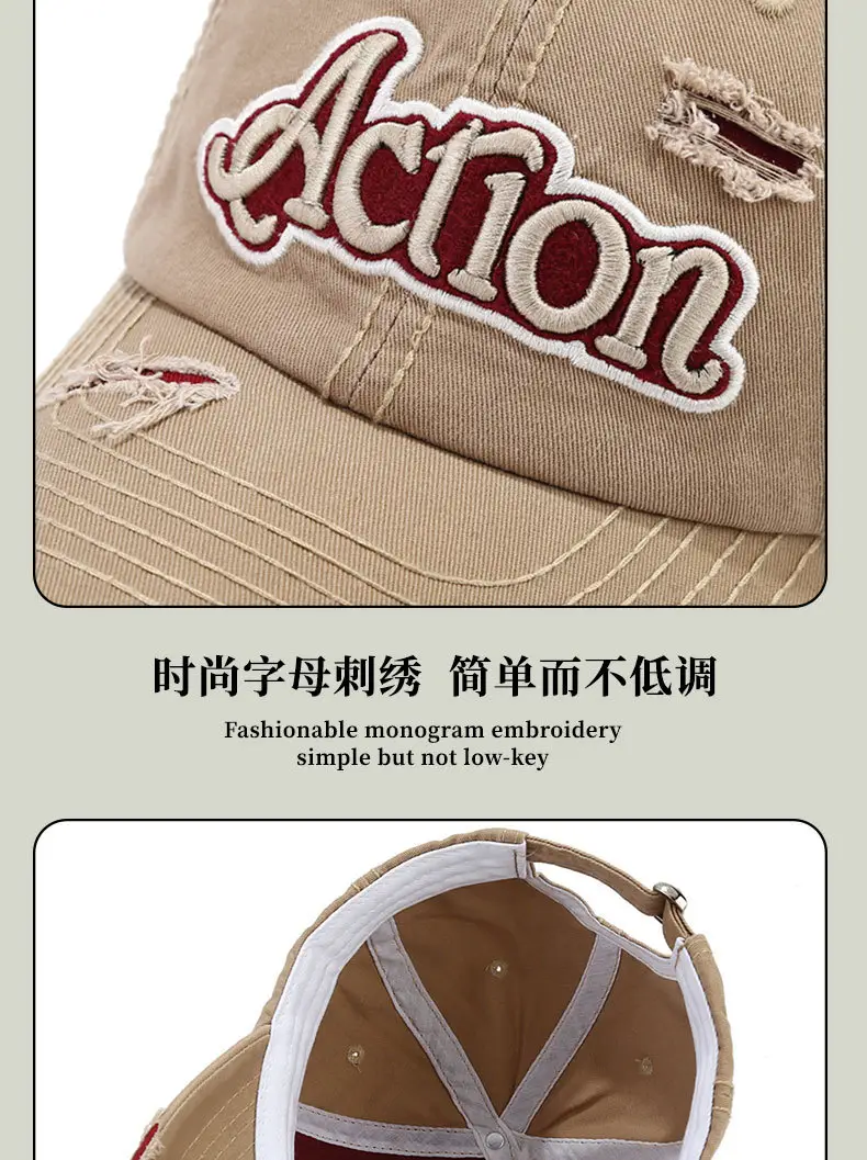 Black Kitten Embroidered Cap for Men — feature 12