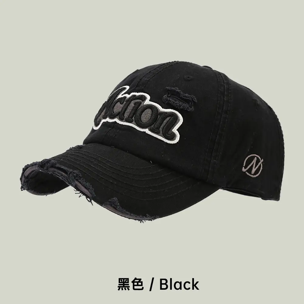 Black Kitten Embroidered Cap for Men - Image 5