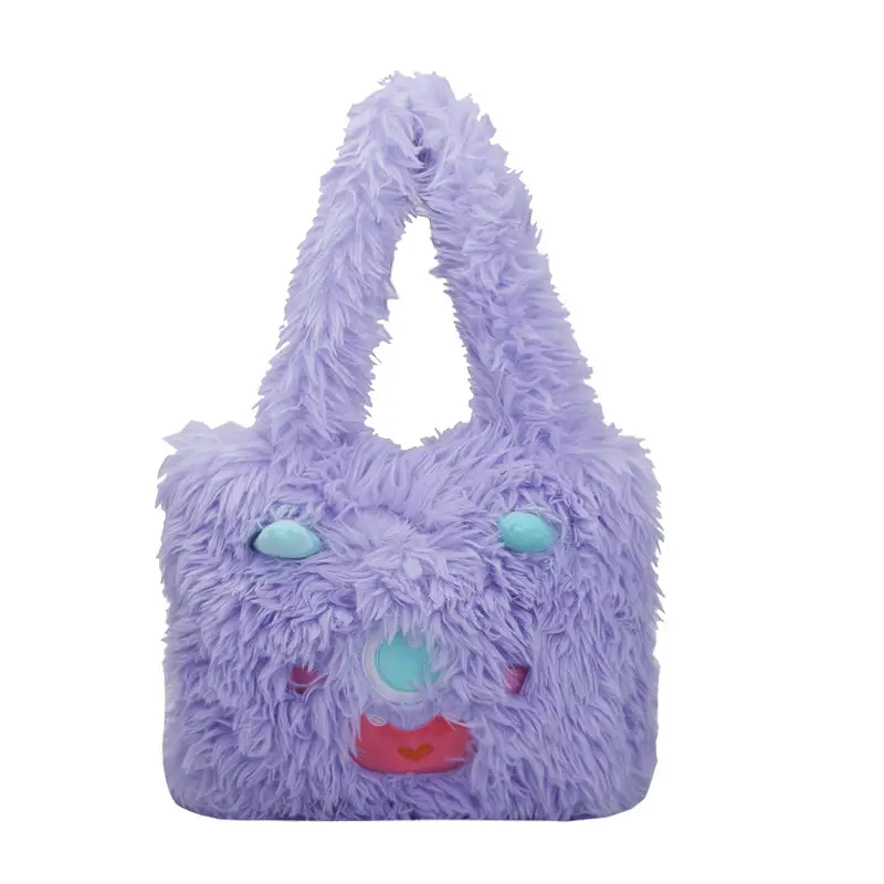 Plush Monster Bag for Girls Cute Shoulder Bag