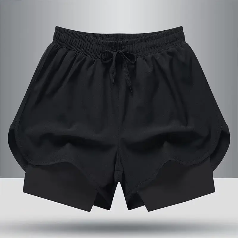 Men's American Style Fake Knee Support Running Shorts — feature 10