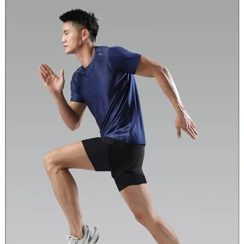 Men's American Style Fake Knee Support Running Shorts — feature 11