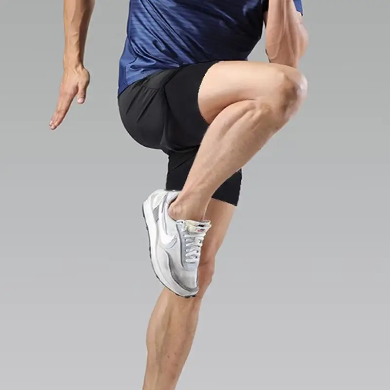 Men's American Style Fake Knee Support Running Shorts — feature 6