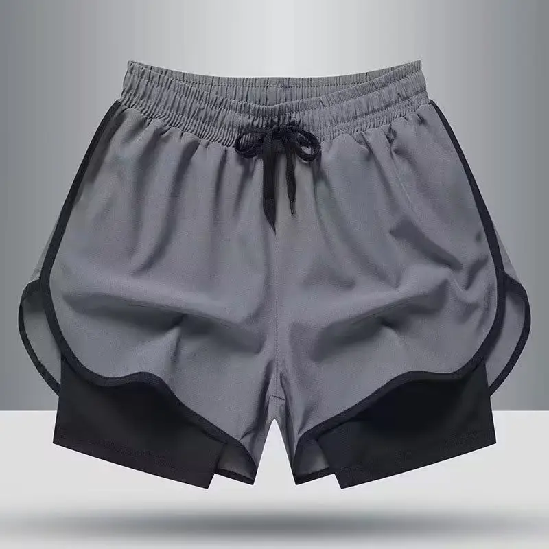 Men's American Style Fake Knee Support Running Shorts — feature 9