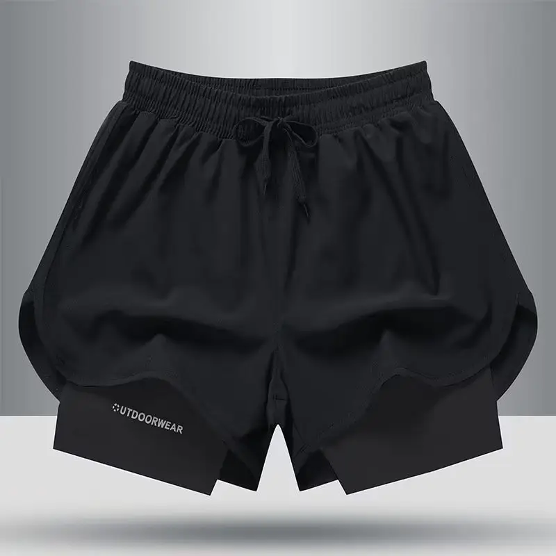 Men's American Style Fake Knee Support Running Shorts - Image 3