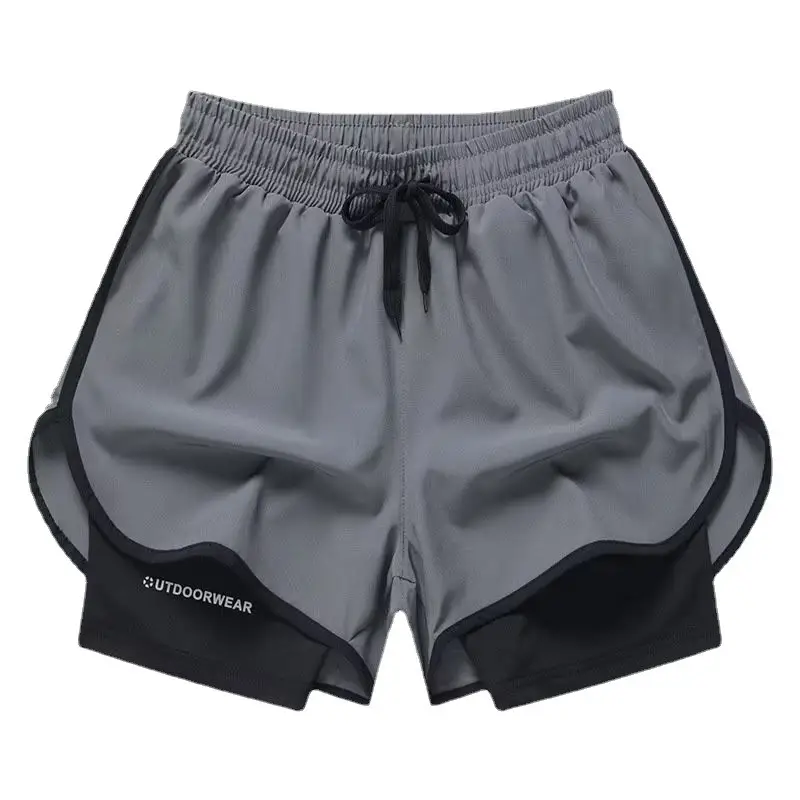 Men's American Style Fake Knee Support Running Shorts - Image 4
