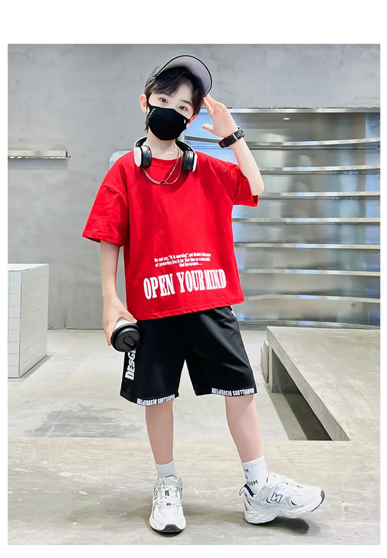 JX Boys Cotton Shorts Suit Summer Wear — feature 14