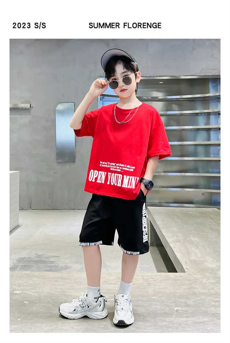 JX Boys Cotton Shorts Suit Summer Wear — feature 15