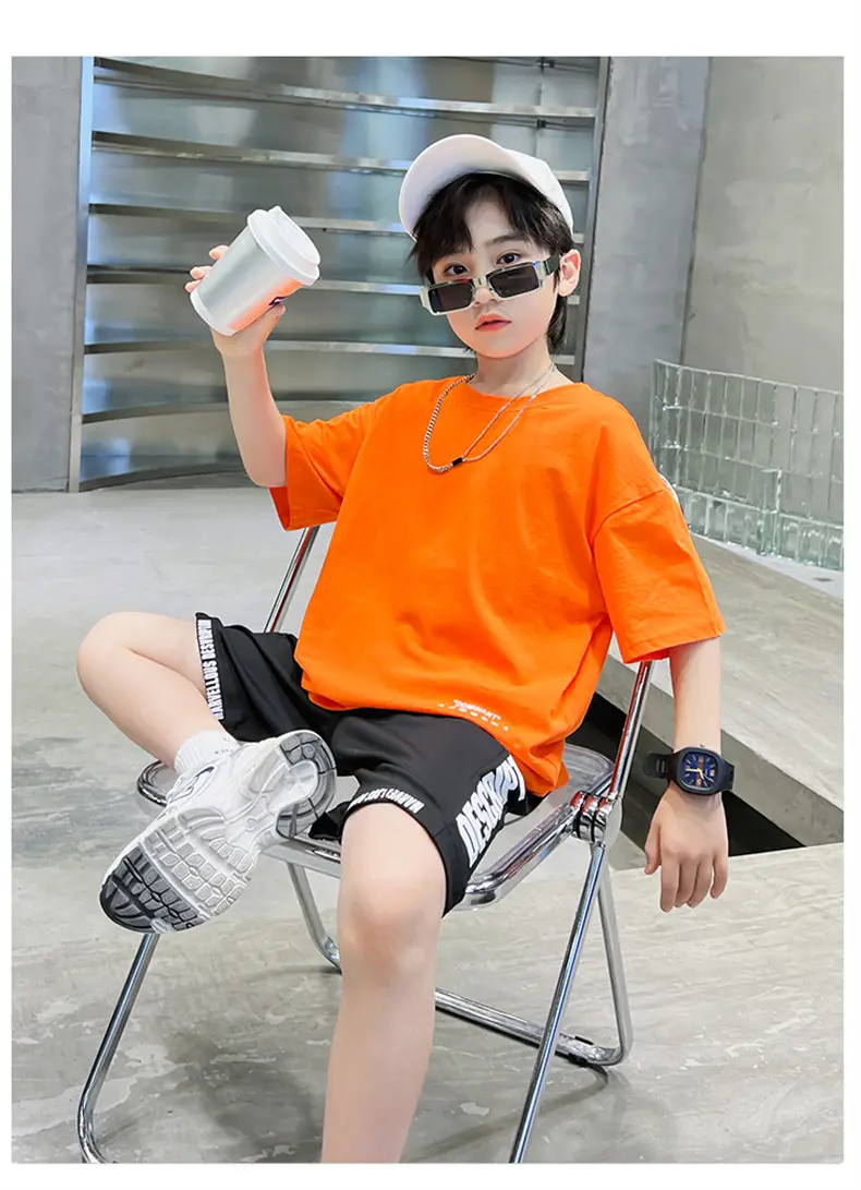 JX Boys Cotton Shorts Suit Summer Wear — feature 27