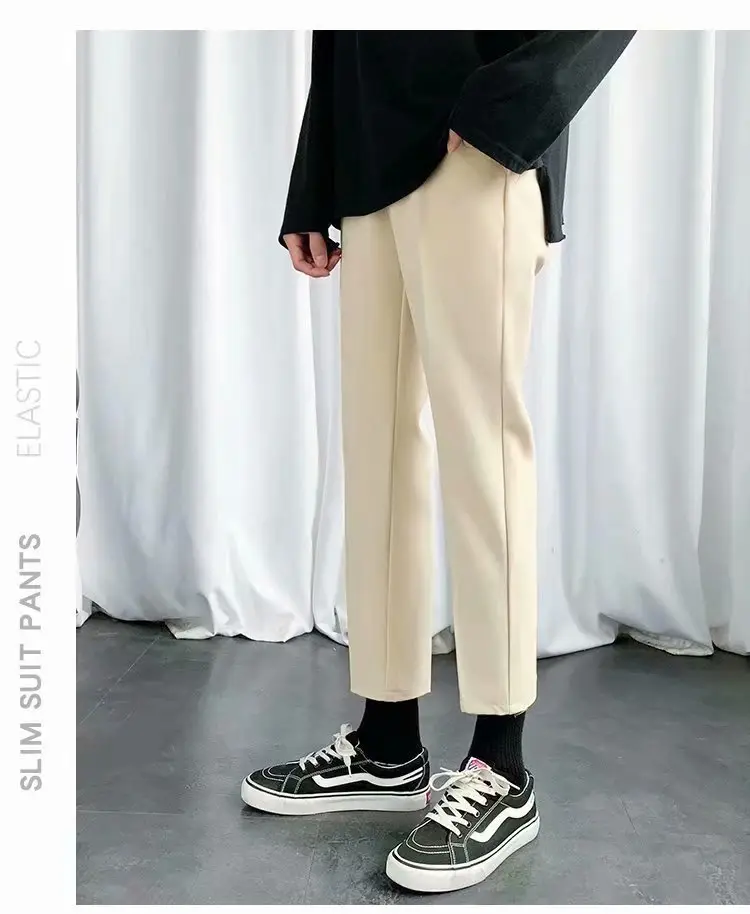 Men's Grey Slim Fit Skinny Straight Pants — feature 8