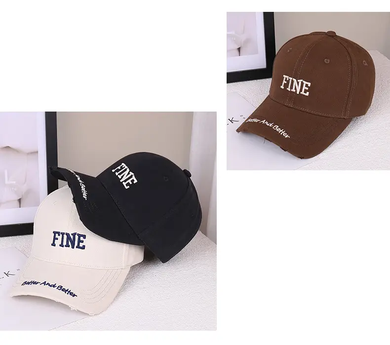 Women Fine Brand Beige Baseball Cap with "New And Better" Text — feature 18