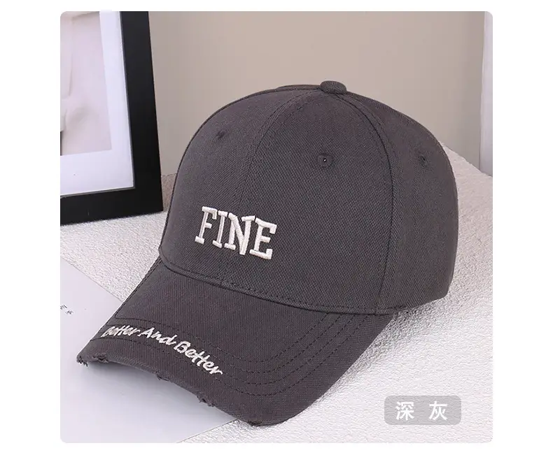 Women Fine Brand Beige Baseball Cap with "New And Better" Text — feature 24