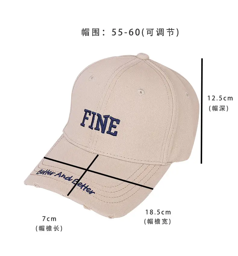 Women Fine Brand Beige Baseball Cap with "New And Better" Text — feature 26
