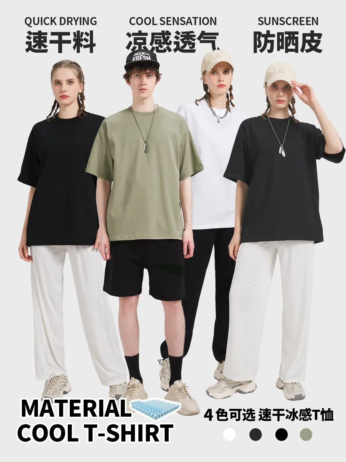 Men's Grey Moisture-Wicking T-Shirt - Image 5