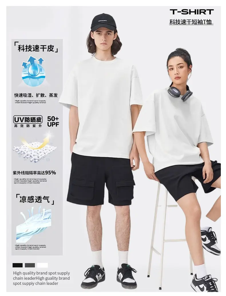 Men's Grey Moisture-Wicking T-Shirt — feature 3