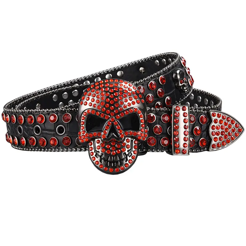 2024 New Belt Big Skull Belt with Diamond Buckle - Image 31