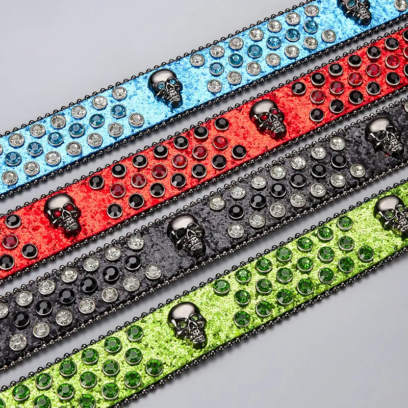 2024 New Belt Big Skull Belt with Diamond Buckle — feature 3