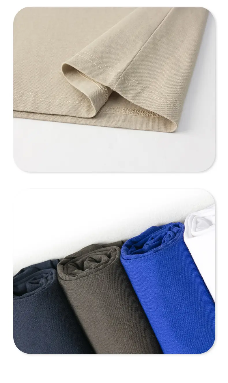260g Cotton Large T-Shirt Men Women Solid Color — feature 10
