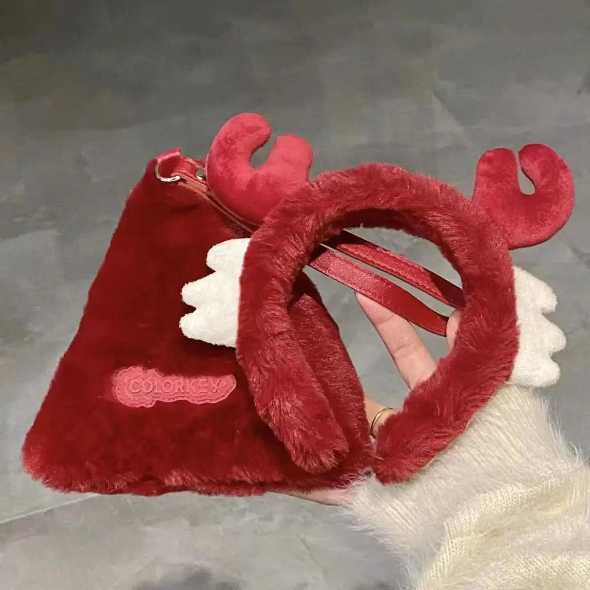 Plush Cartoon Doll Headband with Bow and Hats