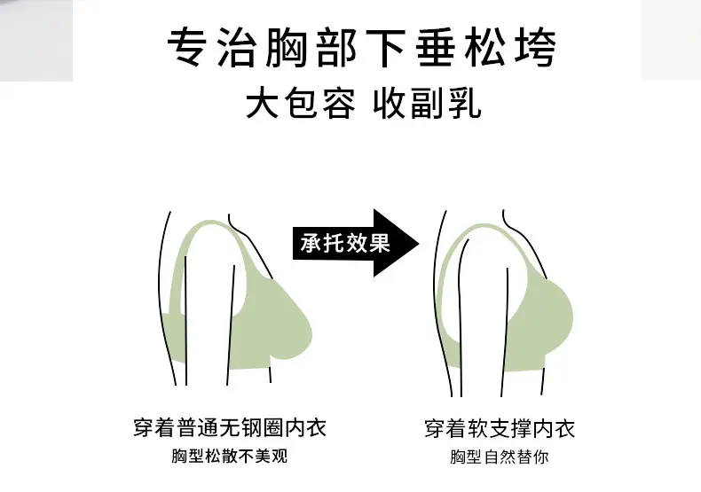Middle-aged Elderly Women Front Buckle Wireless Bra Vest Bra — feature 3
