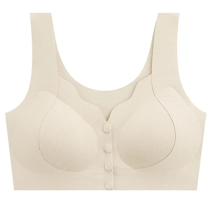 Middle-aged Elderly Women Front Buckle Wireless Bra Vest Bra - Image 2