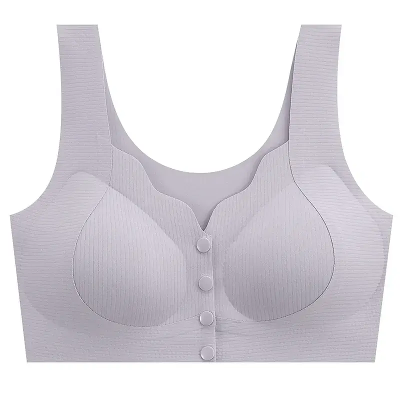 Middle-aged Elderly Women Front Buckle Wireless Bra Vest Bra - Image 4